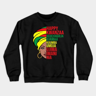 Happy Kwanzaa African American Celebration Month Graphic Crewneck Sweatshirt